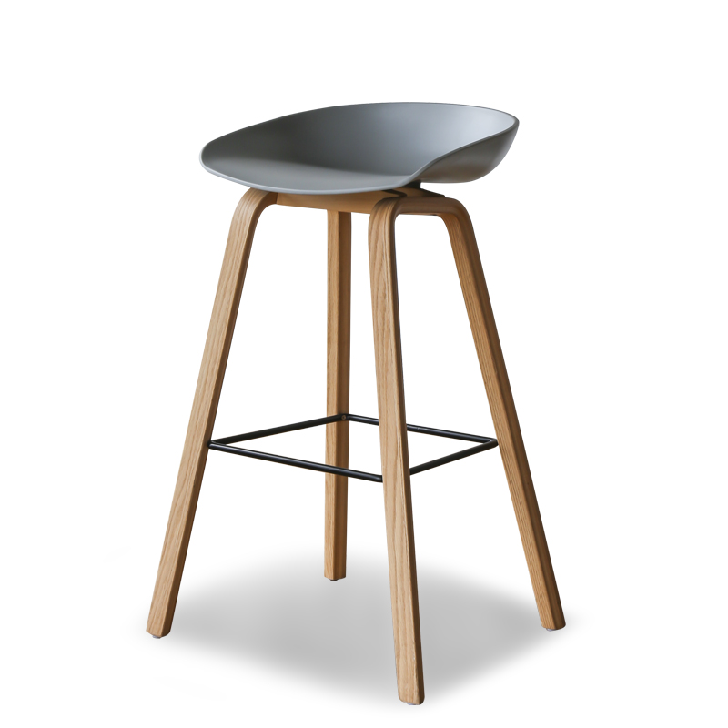 PP seat beech bent wood bar stool chair